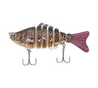 Baims de natation pour la pêche au bar, leurre de pêche en eau douce | Lucs de poisson à naufrage lent multi-articulés | Bass de basse dure réaliste, tacle d'eau salée, crankbaits d'eau douce pour dor