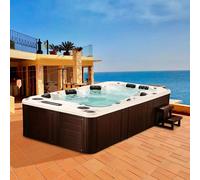 Bain à remous en acrylique avec jets d'hydrothérapie, baignoire de massage spa extérieure gonflable portable étanche pour jardin et patio 220V JY8001