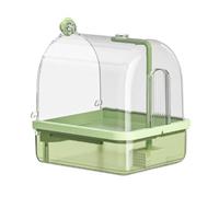 Bain avec cage à oiseaux : baignoire de douche automatique de 20 cm, modes de pulvérisation doubles, lavabo durable, support pour cintre stable | Baignoire intérieure pour oiseaux pour élevage AV