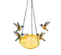 Bain d’Oiseau et Mangeoire 2 en 1, Baignoire à Suspendre pour Oiseaux avec Bac à Eau, Distributeur de Nourriture pour Petite Volière, Cage et Jardin