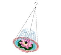 Bain d ' oiseaux de jardin avec fontaine intégrée, conception de mangeoire suspendue, source d ' eau de capacité pour oiseaux, écureuils, fontaine de bain d ' oiseaux de jardin à l ' épreuve des