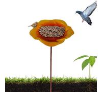 Bain d'abeille dans le jardin Bol bain oiseaux avec piquet | Bol en forme de fleur pour station d'eau des abeilles pour décorer les jardins, les cours, les sentiers, les pelouses