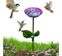Bain d'abeille - Décoration de jardin de fleurs d'extérieur | Réservoir de pétales debout avec tapis d'atterrissage texturés et finition vive pour colibris cours, patios, terrasses et pollinisateurs