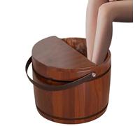 Bain De Bain Portable | Massage Esthétique, Pieds En Bois pour Trempage,Pour Spa Maison Salle De Bains Chambre D'étudiants Appartement Lavage Mains Sauna Linge