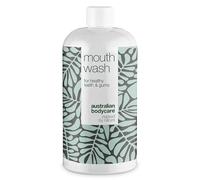 Bain de bouche à l'huile d'arbre à thé antibactérienne - 500 ml - Soigne et soulage les gencives douloureuses et saignantes - Pour une hygiène buccale saine sans mauvaise haleine - 100 % végétalien et