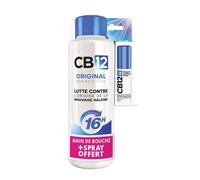 Bain de bouche CB12 Original 500 ml + Spray 15 - Sans Alcool - Protection cliniquement prouvée contre la mauvaise haleine Fraîcheur longue durée Arôme menthe Emballage(S) Combi 515