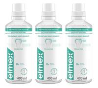 Bain de bouche pour dents sensibles - ELMEX - Triple action - Sans alcool - Goût menthe - 400 ml - Lot de 3