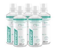 ELMEX - Bain de bouche Soin Protection Douceur - Triple action pour dents sensibles et protection caries - Sans alcool - Goût menthe - 400ml - Lot de 5
