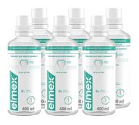 Bain de bouche pour dents sensibles - ELMEX - Triple action - Sans alcool - Goût menthe - 400 ml - Lot de 6