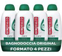 Bain De Douche ,Bain De Corps Au Parfum De Borotalque,Formule Avec Agents Hydratants,Effet Borotalque Sur La Cuir,Dermatologiquement Testé,4 Flacons De 600 Ml