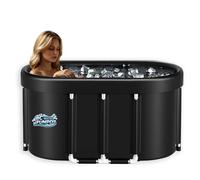 Bain de glace ovale 120 x 70 x 70 cm - XXL Ice Bath avec isolation à 5 couches et design pliable - Cryothérapie pour une régénération rapide après le sport et l'entraînement