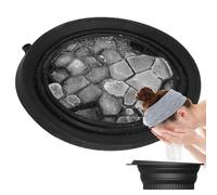 Bain De Glace Pour Lavabo Visage - Plateau Pliable En Silicone, De Refroidissement Réutilisable Avec Plateau Pour Cubes, Accessoire Spa Avec Rouleaux Pour Le Visage, Outil Pour La