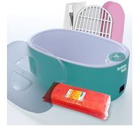 Bain de paraffine BE108 Vert, 5L avec cire. Hydratation, soulagement douleur, thérapie arthrite, soins esthétiques mains/pieds.