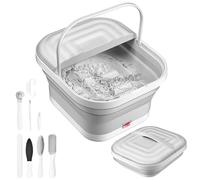 Bain de Pied Massant Pliable Chauffant - Bassine Pied Thalasso avec Rouleaux de Massage, Maintien 45°C, Détente & Relaxation à Domicile
