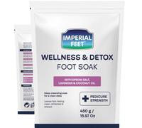 Bain de pieds bien-être détox avec sel d’Epsom et lavande - Bain de pieds relaxant de type spa pour pieds fatigués, détente et soins quotidiens des pieds - Approuvé par les professionnels depuis 2001