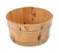 Bain de pieds en bois de cyprès 38 × 38 × 20 cm - Tonneau de sauna, baignoire en bois durable pour linge, bains de mains et massage des pieds, design durable