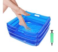 Bain De Pieds Gonflable | Avec Pompe Incluse, Pliable Et Portable | Bac Pédiluve Pliable | Convient Pour Arrière-Cour, Cour, Plage, Piscine, Échelle De Piscine, Bain À Remous, Spa, Voyage