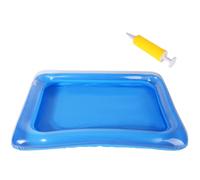Bain de pieds gonflable - Lavabo portable pour les pieds de piscine, de trempage avec gonfleur, tapis d'échelle d'entrée robuste, station de nettoyage extérieure, spa pour piscine, spa