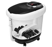 Bain de pieds massant avec rouleaux de massage automatiques, contrôle de la température, bulles de massage, baignoire électrique pour les pieds - Maintien de la température de l'eau, soulage