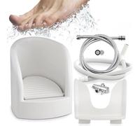 Bain de pieds musulman avec tuyaux d'entrée/sortie et vannes d'angle, lave-pieds à pulvérisation à pression, bain de pédicure, résistance à haute température 90 °C, pour soulager le stress
