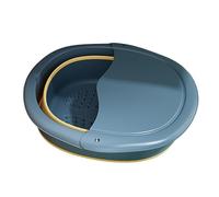 Bain de pieds pliable 11,02 x 10,83 x 9,06 pouces Bol de bain de pieds pliable pour approfondir le bol de trempage des pieds avec point de massage avec couvercle pour les outils de massage à domicile