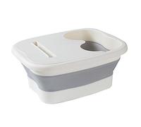 ＡＷＨＡＯ Bain de Pieds Pliable avec Couvercle - Masseur de Pieds Robuste, Durable et Portable, Blanche