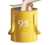 Bain de pieds pliable en PVC et aluminium - Seau pliable de 37 cm, baignoire pliables étanche avec sac | Antidérapant, avec sac de rangement pour la maison, le camping et les voyages