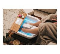Beurer FB 65 Wellness Bain de pieds à bulles avec chauffage de l'eau et éclairage activable, station de pédicure rotative intégrée, massage relaxant par vibrations et bulles