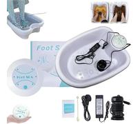 Bain De Pieds Spa Ionique,Spa Ionique Pour Les Pieds DéTox,Machine de Nettoyage de Spa pour les Pieds Portable,Kit Bain électrolyse Pieds Pour Familles,Particuliers (Blanc+Bassin)