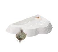 Bain De Reptiles,Plat De Nourriture Antidérapant Avec Lampe D'introduction Pour Tortues - Reptile, Décoration D'Aquarium Pour Barbe Gecko