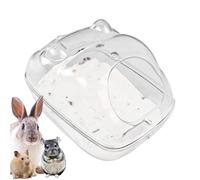 Bain De Sable pour Hamster, 14.4x10.3x9.7cm Baignoire pour Hamster, Salle De Bain Transparent PourHamster, Toilettes PourHamster, Baignoire en Sable Entièrement Transparente en Pet