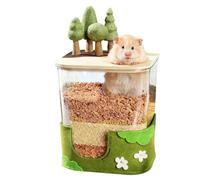 Bain de sable pour hamster - Abri de gerbille transparent - Boîte de salle de bain Gerbil - Pour propriétaires d'animaux domestiques, cabinets vétérinaires, parcours - Activités quotidiennes - Salon