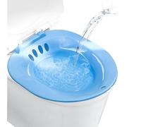 Bain de siège portable avec bidet intégré, accessoire bidet pour le soin périnéal des hémorroïdes post-partum, bleu