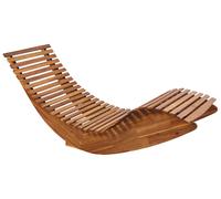 Bain de Soleil à Bascule pour Jardin et Patio en Bois d'Acacia Clair Nature