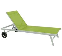 Bain De Soleil Alu / Textilene Bella Avec Roues - Vert Vert