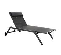 Bain de soleil aluminium et toile avec roues - Cadix