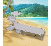 Bain de Soleil avec Accoudoir, Transat Jardin Exterieur Pliante Robuste for Lecture en Camping, Piscine