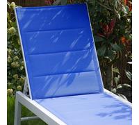 Bain De Soleil Barbados En Textilène Bleu - Aluminium Blanc Bleu