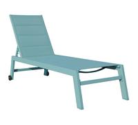 Bain de soleil BARBADOS en textilène bleu clair - aluminium bleu clair