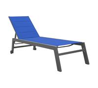 Bain de soleil BARBADOS en textilène bleu foncé - aluminium anthracite