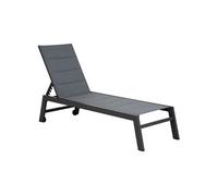 Happy Garden Bain de soleil Barbados Textilène gris Aluminium gris anthracite Multi Position