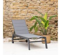 Bain de soleil barbados en textilène gris - aluminium gris anthracite