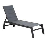 Bain de soleil BARBADOS en textilène gris - aluminium gris anthracite Gris G