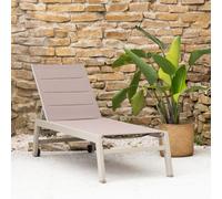 Bain de soleil barbados en textilène taupe - aluminium taupe