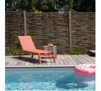 Bain De Soleil Barbados En Textilène Terracotta - Aluminium Terracotta Orange