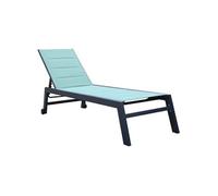 Bain de soleil BARBADOS en textilène vert d'eau - aluminium anthracite
