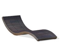 Bain de soleil CANCUN empilable en résine tressée - CHOCOLAT