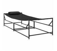 Bain de Soleil - CLARENCE® - Transat de Jardin - Lot de 2 - RUIGNEUF - 2 PLACES - Noir Acier enduit de poudre 86503
