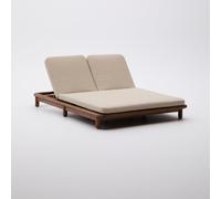 Bain de soleil double Turqueta en teck massif 100% FSC