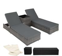 Bain de Soleil Duo 5 Positions avec 2 Sets de Housses + Housse de Protection Gris 2208050